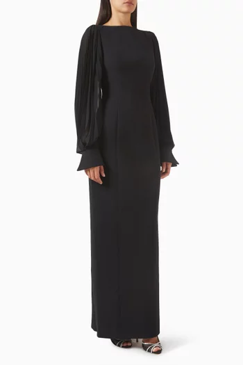 Navigli Dress in Crepe & Chiffon