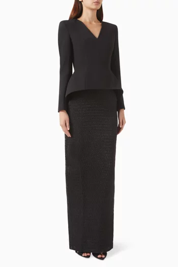 Bobo Dress in Crepe & Mesh