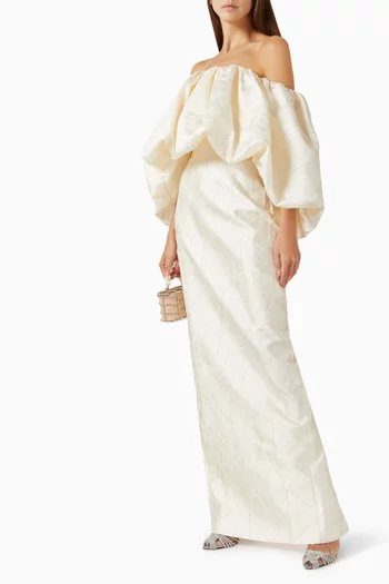 Najla Dress in Jacquard Brocade