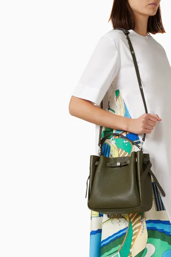 Romy Bucket Bag in Pebble Leather