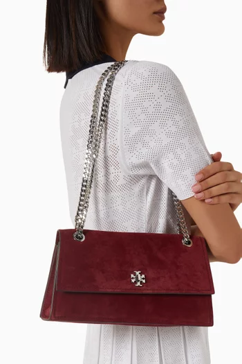 Kira Turnlock Shoulder Bag in Suede