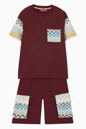 Zigzag Cargo Shorts