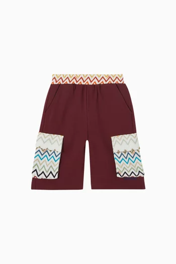 Zigzag Cargo Shorts
