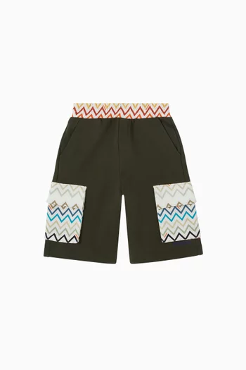 Zigzag Cargo Shorts