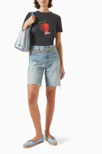 Strawberry Logo T-shirt in Cotton