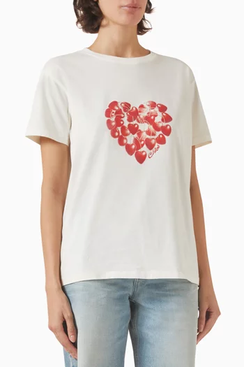 Printed T-shirt in Cotton