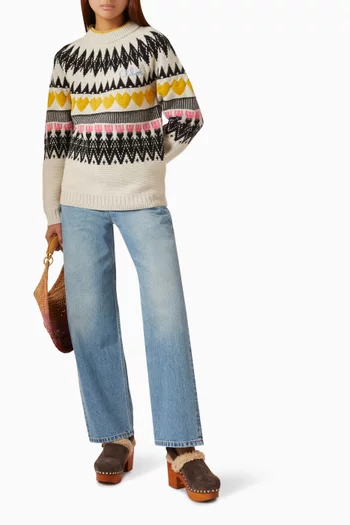 Generous Logo Sweater in Wool & Cashmere