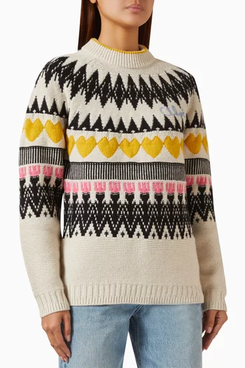 Generous Logo Sweater in Wool & Cashmere