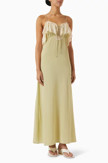Thin-strap Maxi Dress in Silk
