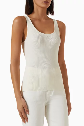 Ribbed Halter Tank Top in Knit