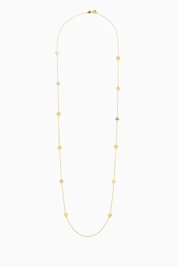 Long Icon Necklace in 18kt Gold-plated Brass