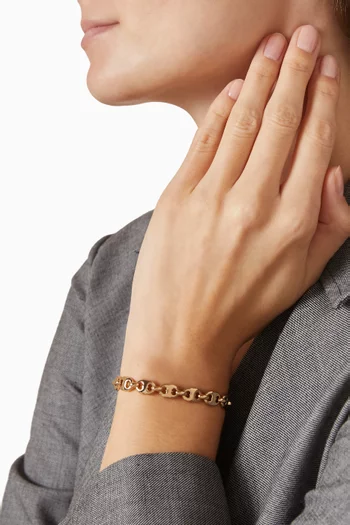 Gemini Link Delicate Bracelet in 18kt Gold-plated Brass