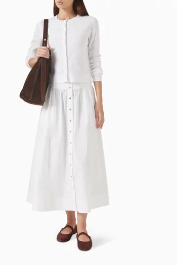 Pointelle Buttoned Cardigan in Knit