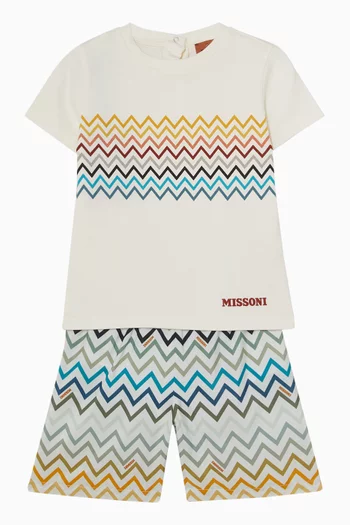 Zigzag-print Swimshorts