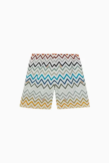 Zigzag-print Swimshorts