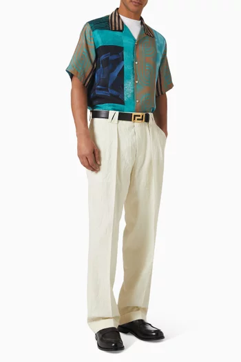 Printed Shirt in Silk Twill
