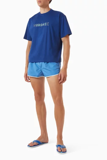 Double-waistband Swim Shorts