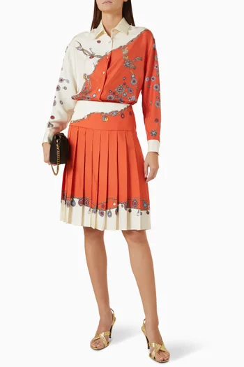 Printed Shirt in Silk-twill