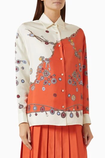 Printed Shirt in Silk-twill