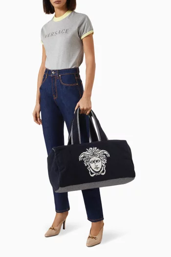 Jacquard Gym Bag in Terry Cloth