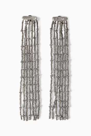 Frayed Earrings in Sterling Silver