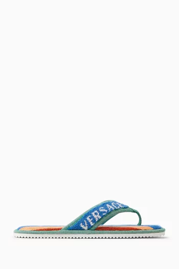 Logo Flip Flops in Terry