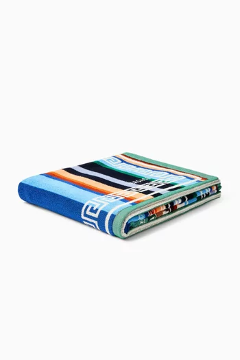 Striped Jacquard Bath Towel in Cotton-terry