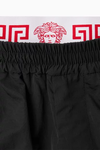 Greca Waistband Sweatpants in Nylon