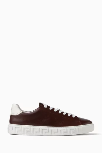 Greca Sneakers in Leather