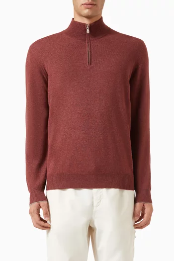 Half-zip Sweater in Cashmere