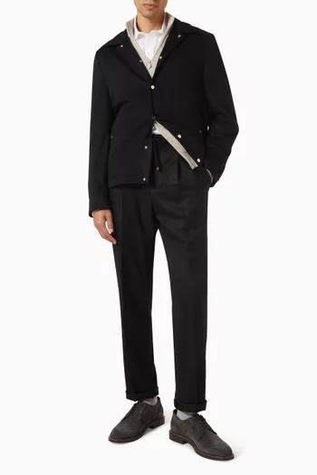 Drawstring Pants in Virgin Wool Flannel
