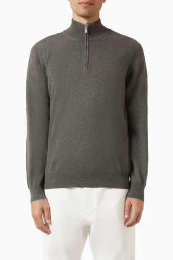 Half-zip Sweater in Cashmere