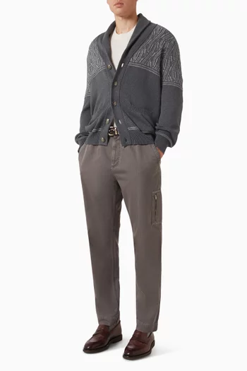 Chevron Pants in Cotton