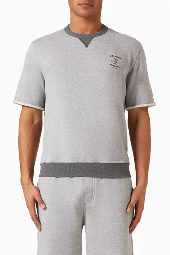 Embroidered Sweatshirt in Cotton French Terry