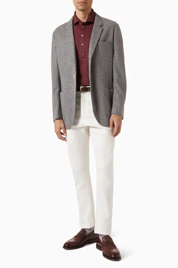 Polo T-shirt in Wool-silk