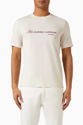 Embroidered Logo T-shirt in Cotton Jersey