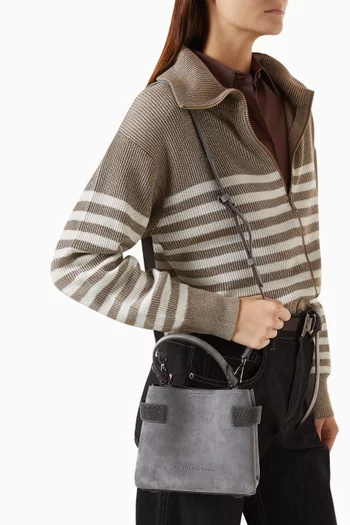 Small Essence Top-handle Bag in Suede