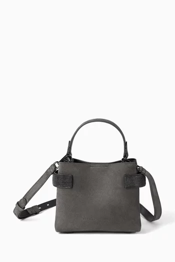 Small Essence Top-handle Bag in Suede