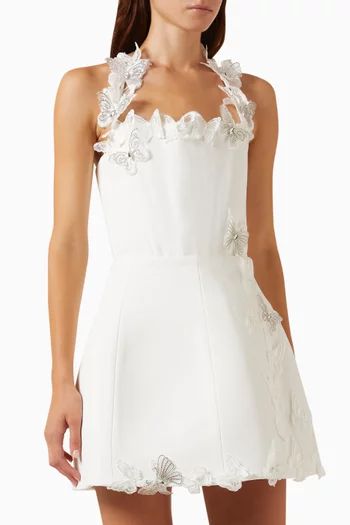 Crystal Butterfly Mini Dress