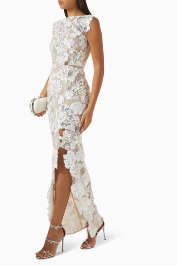 Ellie Cap Sleeve Maxi Dress
