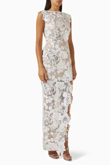 Ellie Cap Sleeve Maxi Dress