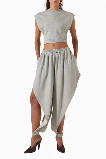 Pointed Pants in Fleece Jersey