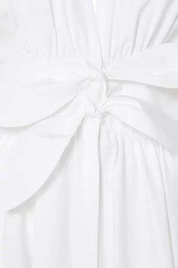 Belted Dress in Cotton-poplin