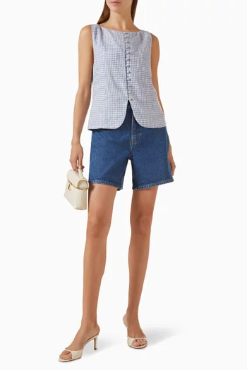Addison Top in Linen
