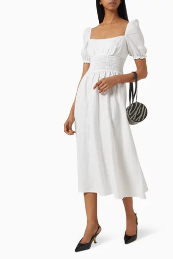 Adler Midi Dress in Linen