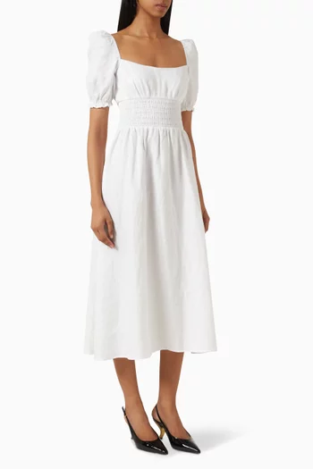 Adler Midi Dress in Linen
