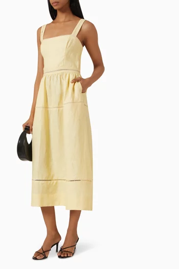 Everett Midi Dress in Linen