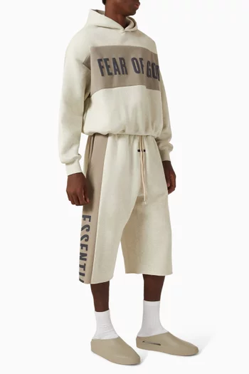 Panelled Raw Cut Off Sweatpants in Core Fleece