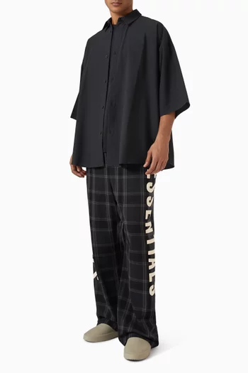 3/4 Sleeve Button-up Shirt in Silk-blend