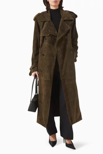 Trench Coat in Suede